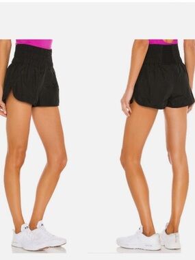Free People FP Movement Black High-Waist Athletic Shorts
